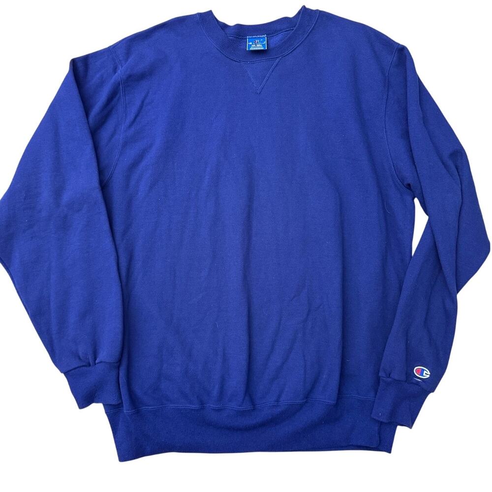 Champion Vintage 90s blue V insert crewneck sweatshirt Made in USA Size XL Tall